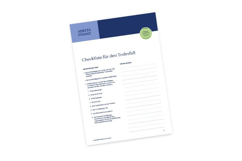 Checkliste für den Todesfall